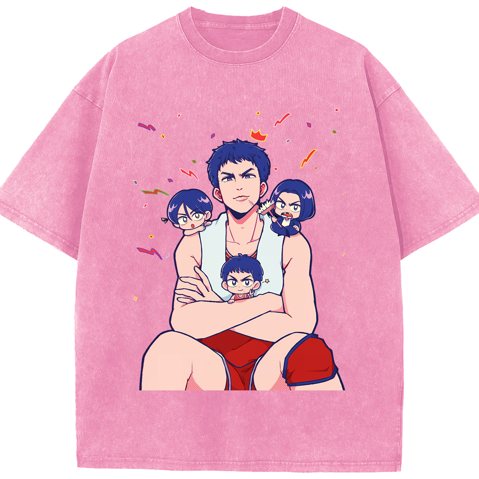 （画像用） SLAM DUNK／スラムダンク 綿100% ヴィンテージ風 半袖Tシャツ（フロントプリント）